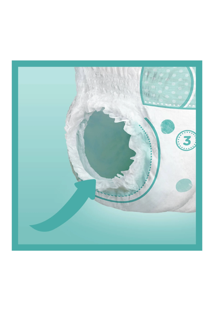 Nappy pants: size 4 with 30 per pack x 3 per case = 90 nappies