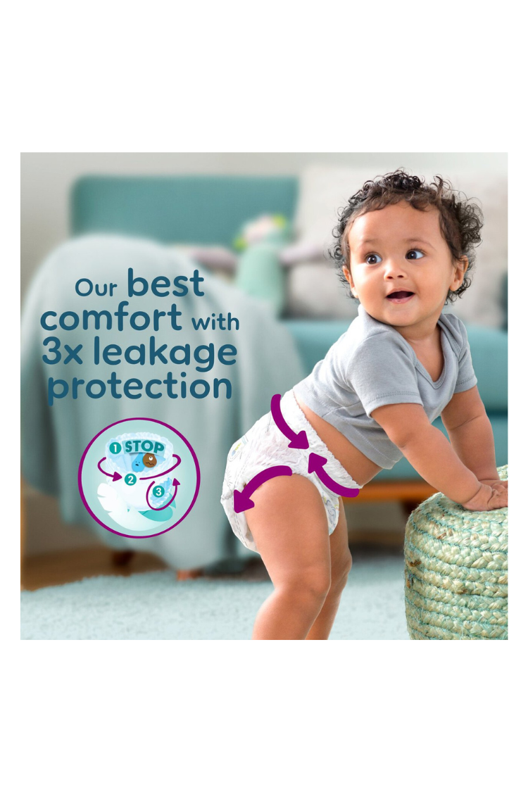 Nappy pants: size 4 with 30 per pack x 3 per case = 90 nappies