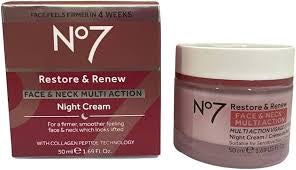 No7 Restore & Renew Night Cream 1.69 fl oz (50 ml)