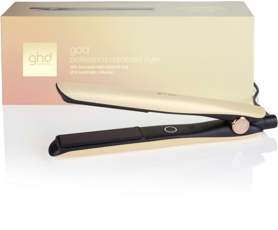ghd, gold professional advanced styler with heat resistant bag- ghd sunsthetic collection
